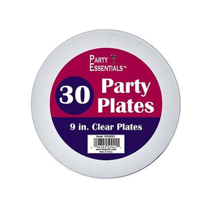 9″ PARTY PLATES – CLEAR 30 CT. - USA Party Store