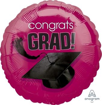 Cranberry Congrats Grad Balloon Amscan