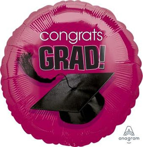 Cranberry Congrats Grad Balloon - USA Party Store