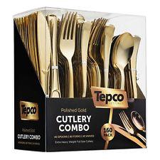 Plastic Gold Cutlery Set 2 USA Party Store