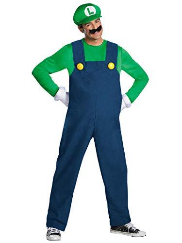 Nintendo Super Mario Brothers Men's Luigi Deluxe Costume