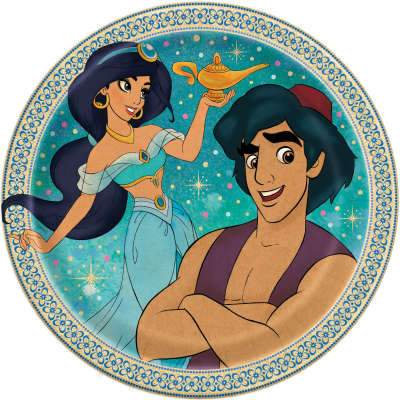 Disney Aladdin Round 7" Dessert Plates 8ct Unique