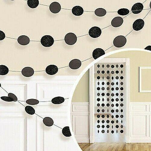 Round Glitter String Dot Garland Decorations 7 Feet USA Party Store