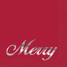 Elegant Red Beverage Napkin - USA Party Store