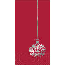 Elegant Red Guest Napkin - USA Party Store