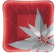 Elegant Red Appetizer Plate - USA Party Store