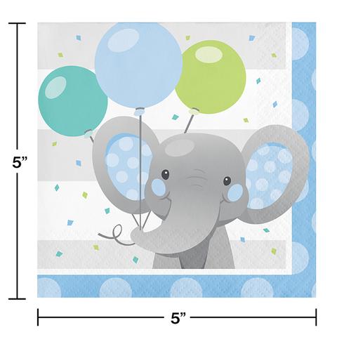 Enchanted Elephant Blue Napkins Creative Converting