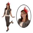 Fancy Flower Headband/ Red Fascinator - USA Party Store