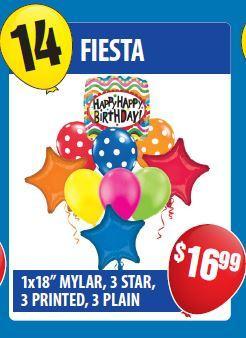 Fiesta Balloon Bouquet Package USA Party Store