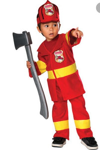 Rubies Juvenile Jr. Firefighter Costume, Red, Infant