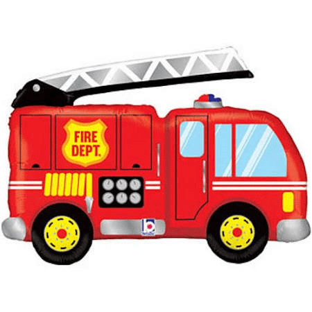 40" Fire Truck Shape Foil Balloon USA Party Store