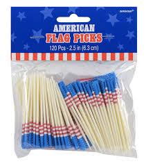 AMERICANA RED WHITE AND BLUE FOOD PICK Amscan