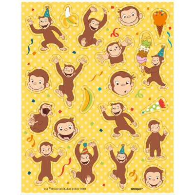 Curious George Sticker Sheets (4) Unique