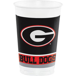 Georgia Bulldogs Plastic Cups - 8 count - USA Party Store