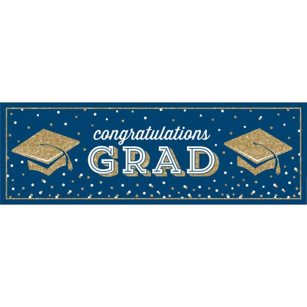 GLITTERING GRAD GIANT PARTY BANNER 1CT Creative Converting