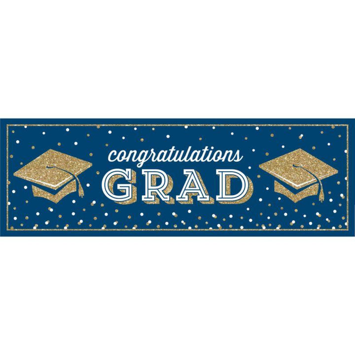 GLITTERING GRAD GIANT PARTY BANNER 1CT Creative Converting