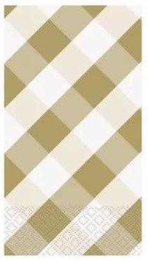 Gold Gingham Paper Guest Napkins (16ct) Unique