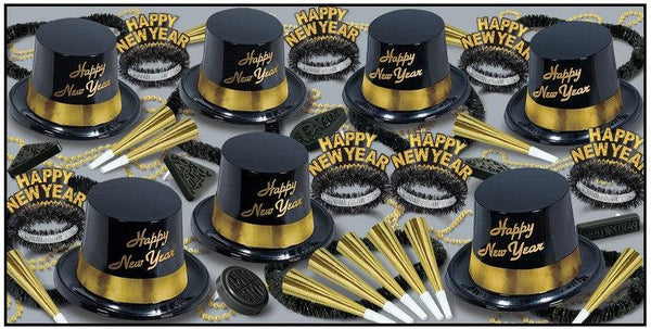 Gold Legacy New Year's Eve Party Assortment for 50 people Beistle