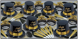Gold  Legacy New Year's Eve Party Assortment for 25 people