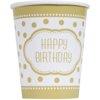 Gold Happy Birthday Cups Unique