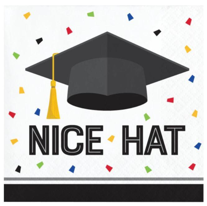 Graduation Fun Nice Hat Lunch Napkin Creative Converting