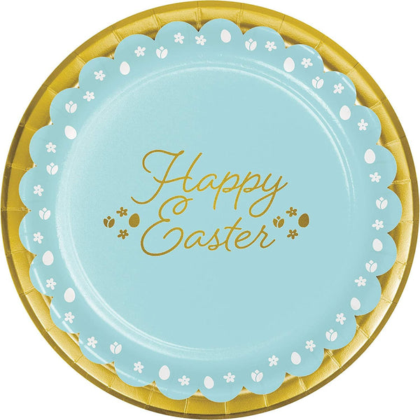 Golden Easter Plate 9" Creative Converting