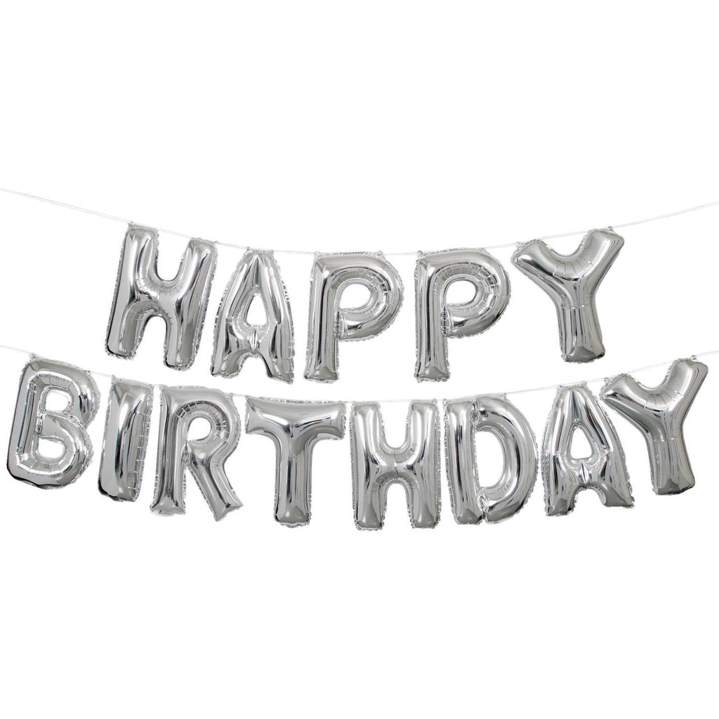 Foil Happy Birthday Letter Balloon Banner - USA Party Store