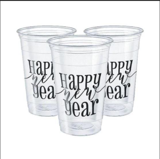 Happy New Year Plastic Cup 8ct Unique