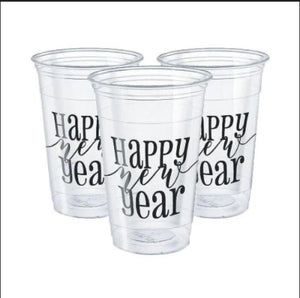 Happy New Year Plastic Cup 8ct