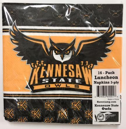 Kennesaw State Owls Napkins - 16 pack Havercamp