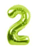 34" Large Foil Number Balloons Lime Green USA Party Store