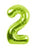 34" Large Foil Number Balloons Lime Green
