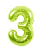 34" Large Foil Number Balloons Lime Green