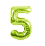 34" Large Foil Number Balloons Lime Green USA Party Store