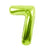 34" Large Foil Number Balloons Lime Green