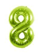 34" Large Foil Number Balloons Lime Green USA Party Store