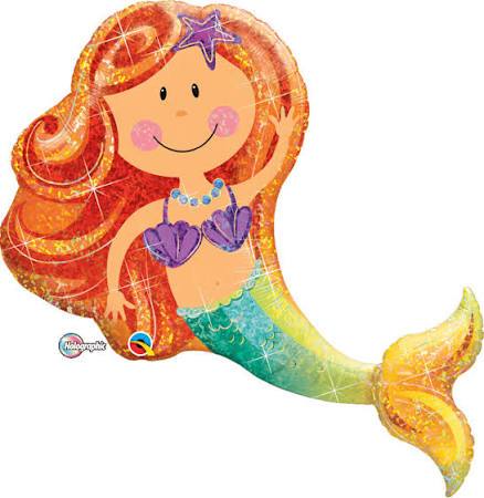 Qualatex Merry Mermaid 38" Giant Foil Balloon USA Party Store