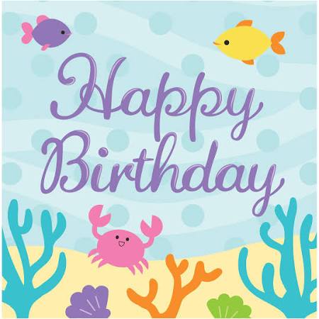 Mermaid Friends Happy Birthday Lunch Napkins - USA Party Store