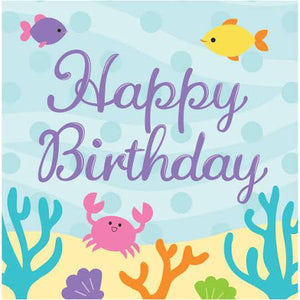 Mermaid Friends Happy Birthday Lunch Napkins - USA Party Store