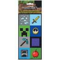 Minecraft  Lenticular Stickers 16 pieces - USA Party Store