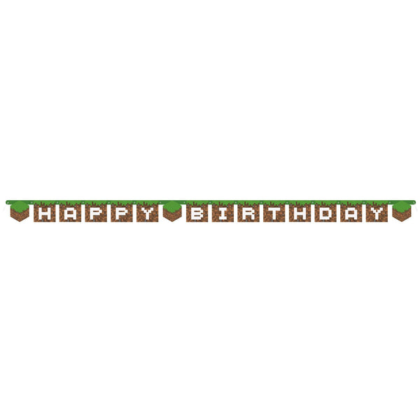 Minecraft Happy Birthday Jointed Banner Unique