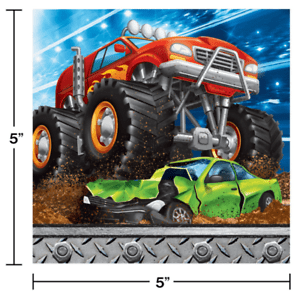 MONSTER TRUCK LUNCH RALLY NAPKINS, 16 CT Creative Converting