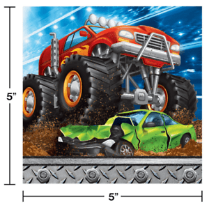 MONSTER TRUCK  LUNCH RALLY NAPKINS, 16 CT - USA Party Store
