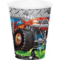 MONSTER TRUCK RALLY HOT/COLD PAPER PAPER CUPS 9 OZ., 8 CT - USA Party Store