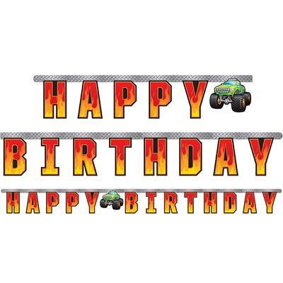 MONSTER TRUCK RALLY JOINTED BANNER Creative Converting