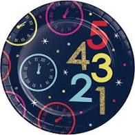 New Year's Eve Countdown 7" Plate Creative Converting