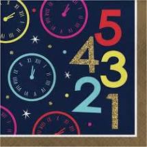 New Year's Countdown Lunch Napkin - USA Party Store