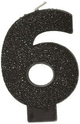 Glitter Black Number Birthday Candle - USA Party Store