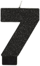 Glitter Black Number Birthday Candle - USA Party Store