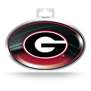 Georgia Metallic Oval Sticker